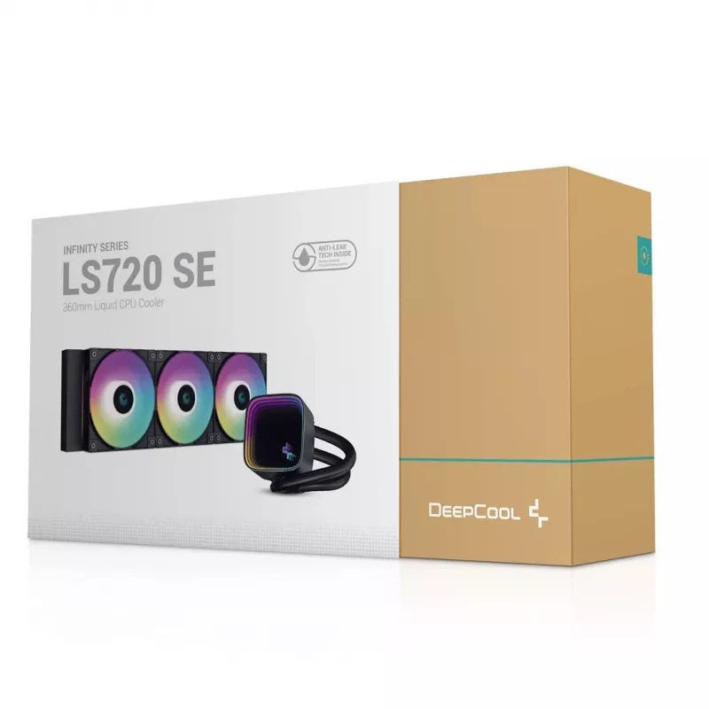 Dissipatore a liquido all-in-one per processore DeepCool LS720 SE 12 cm, nero, 1 pz.