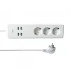 WOOX R4028 Smart Multi-Plug / ciabatta smart, 3x Schuko, 4x USB, gestita da TUYA, bianco