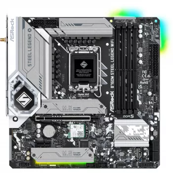 Scheda madre ASRock B760M Steel Legend WiFi — Intel B760, LGA 1700, micro ATX, DDR5, 4 DIMM, 128GB, Wi‑Fi 6E, 2.5Gb LAN