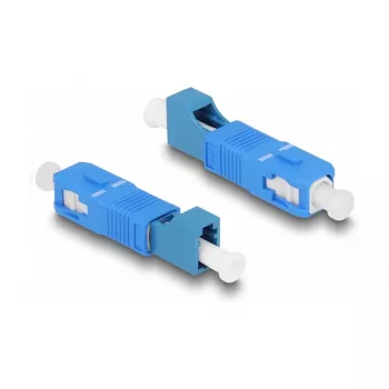 Accoppiatore ibrido in fibra ottica DeLOCK SC Simplex maschio su LC Simplex femmina blu