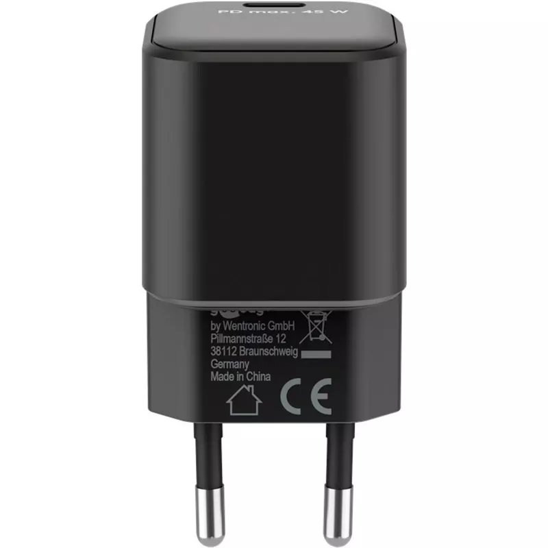 Caricabatterie Goobay 65331 caricabatterie rapido AC per interni nero USB Type-C