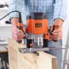 Router/Trimmer Black & Decker KW1200EKA-QS — fresatrice compatta con regolazione della profondità, design ergonomico