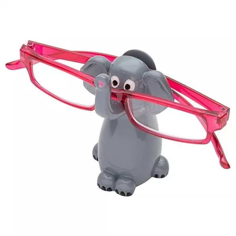 WEDO elefante portaocchiali, poliresina, grigio, 5,0 x 6,1 x 9,3 cm