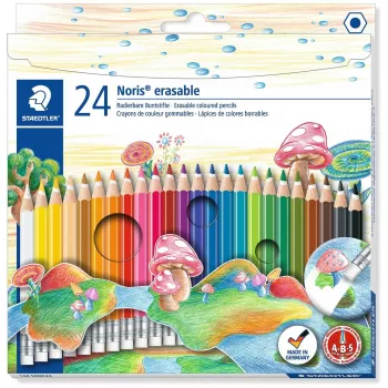 Matite colorate cancellabili Staedtler Noris 144 50 multicolore 24 pezzi