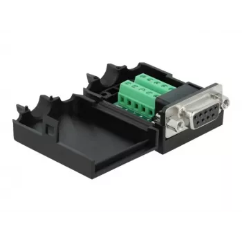 Connettore per fili DeLOCK 66265 Sub-D 9 morsettiera a 10 poli nero