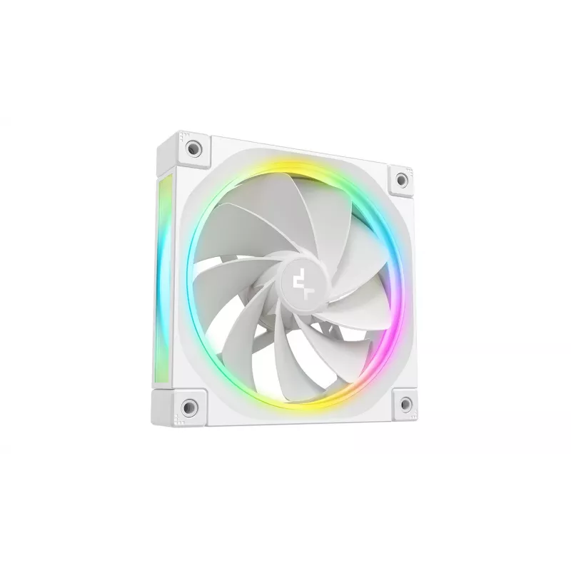 DeepCool FL12R WH 3-in-1 Reverse 120 mm ventole per case, 3 pezzi, 500-2150 giri/min, 93,45 m³/h, cuscinetto a dinamica dei fluidi, PWM a 4 pin, 33,9 dB, bianche