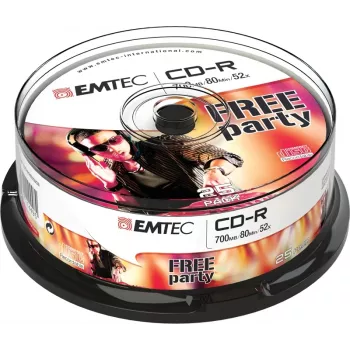 CD-R Emtec ECOC802552CB 700 MB 52x 25 pezzi
