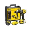 Avvitatore trapano a batteria STANLEY FatMax V20 SFMCD726D2K 18V, 2x 2Ah Li-Ion, 80 Nm, 2 marce, LED