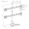 Supporto LCD SBOX LCD-F048-2 per display 17–32 pollici, supporta 4×9 kg, VESA 100×100