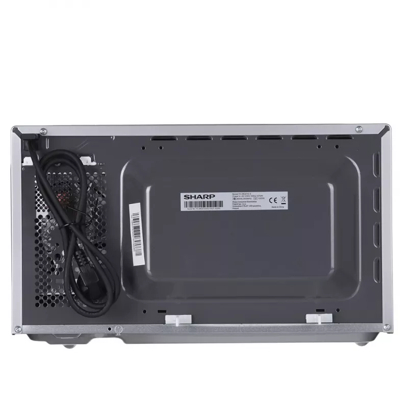 Sharp YC-MG01E-S forno a microonde combinato con grill, 20 l, 800 W, da appoggio, argento/nero
