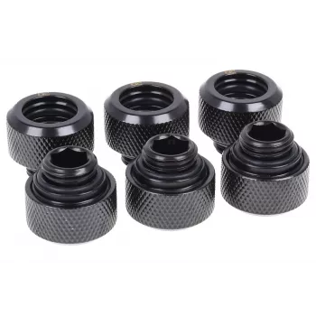 Kit di raccordi Alphacool 17377 – ottone, nero, altezza 16 mm, diametro 21 mm per raffreddamento a liquido