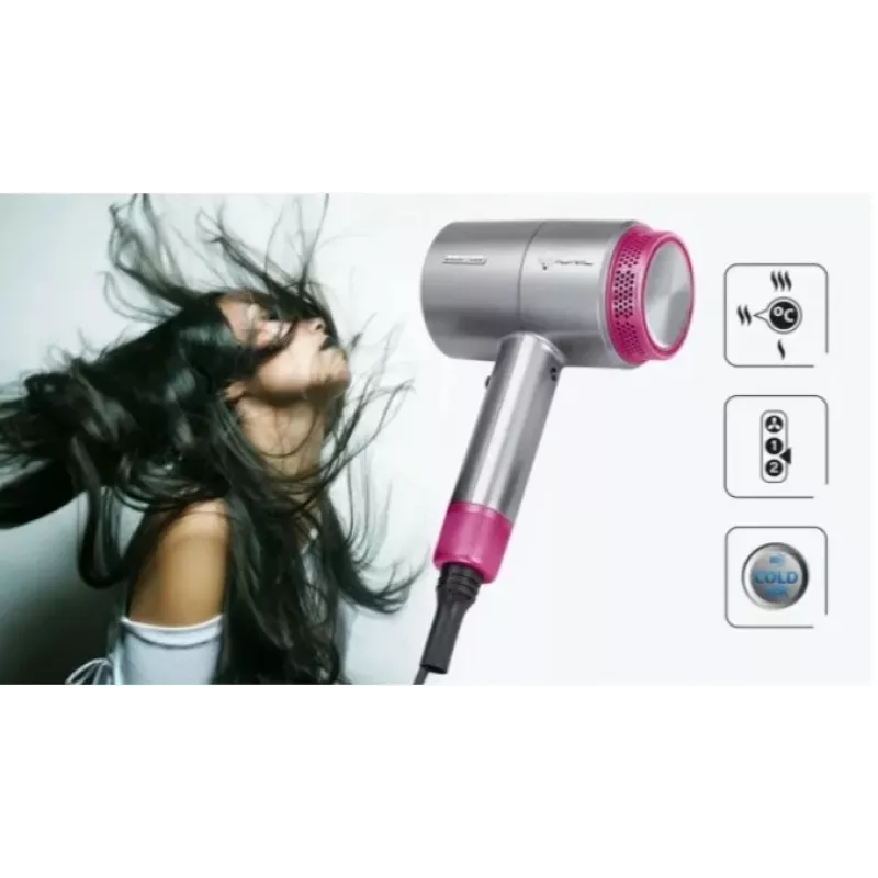 MPM MSW-22 asciugacapelli, 1800 W, argento/rosa