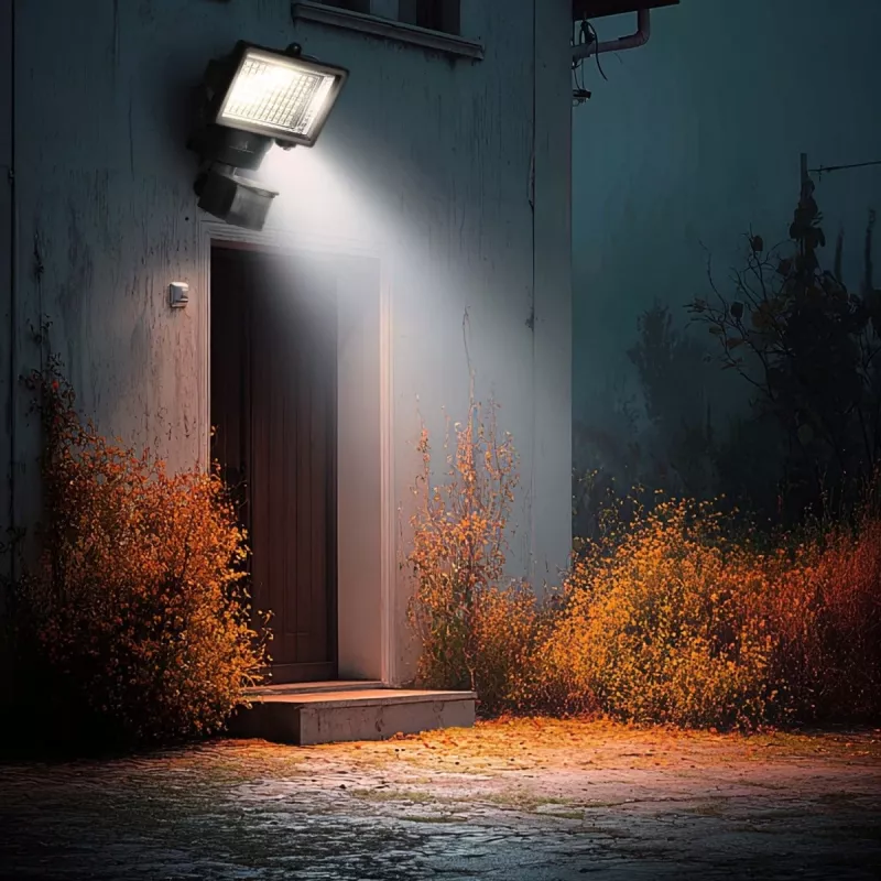 Maclean MCE442 Faretto LED solare con rilevatore di movimento lampada da parete crepuscolare IP44 6W 6000K
