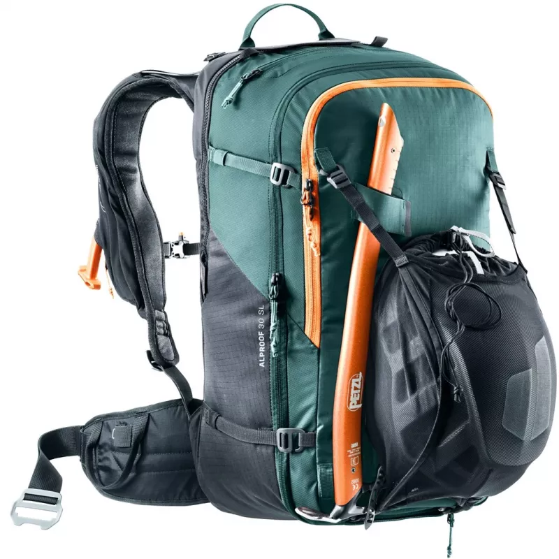 Deuter Alproof 30 SL zaino da valanga - nero/verde denim