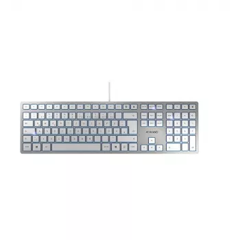 Tastiera CHERRY KC 6000 sottile universale USB QWERTZ tedesco argento