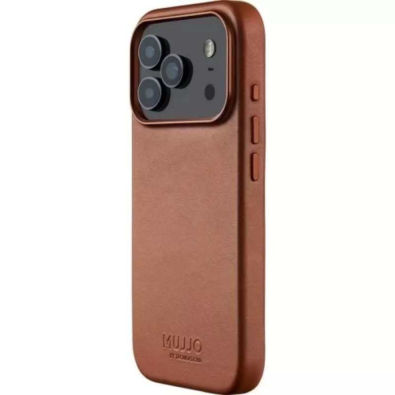 Mujjo Full Leder Case MagSafe custodia per iPhone 17 Pro marrone
