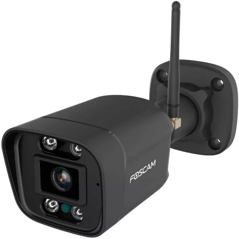 Foscam V8P telecamera WiFi bullet per esterni, 8 MP 4K (3840x2160), WiFi dual-band, faro, sirena, visione notturna, nera