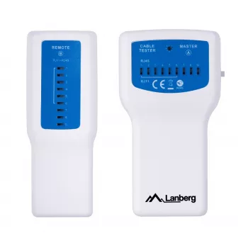 Lanberg NT-0402 tester per cavi di rete PoE, blu/bianco
