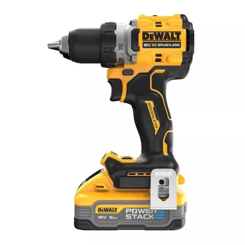 Avvitatore trapano brushless 90 Nm, 2x batteria 5,0 Ah, TSTAK, 18 V