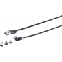 Cavo di ricarica magnetico 3 in 1 USB-A ShiverPeaks 540° — nero, USB-A a connettore magnetico multiplo
