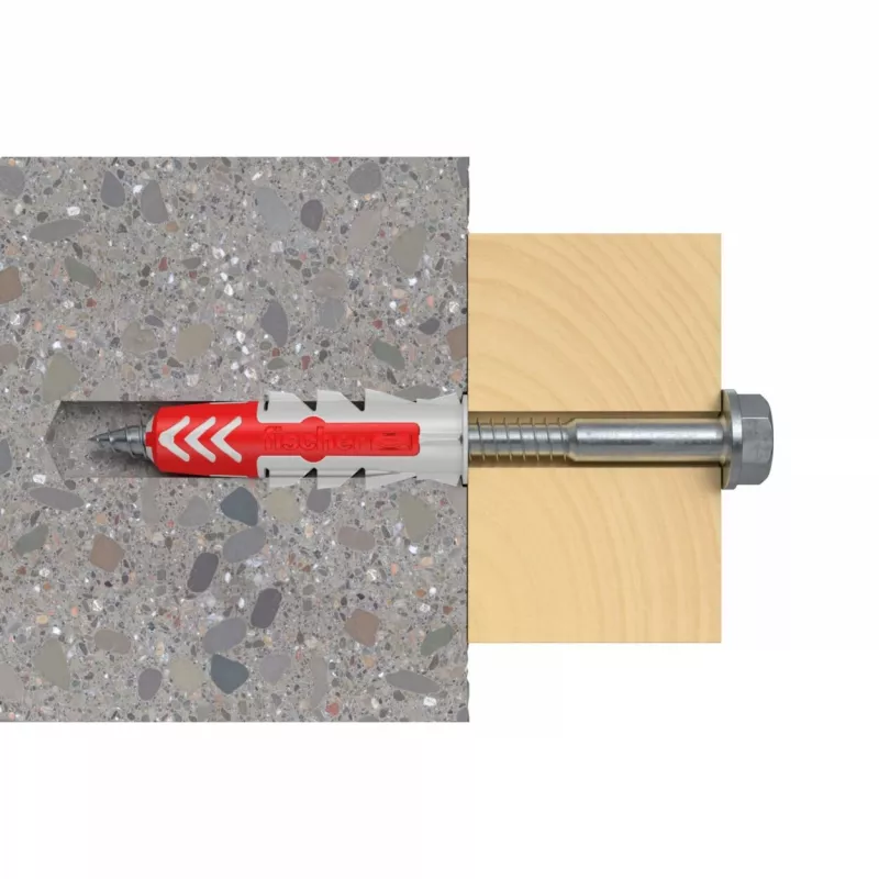 Tassello fischer DUOPOWER 10x50 BigBox grigio chiaro/rosso 210 pezzi richiudibile (570550)