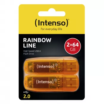 Chiavetta USB Flash USB2 2X64GB/RAINBOW 3502492 Intenso