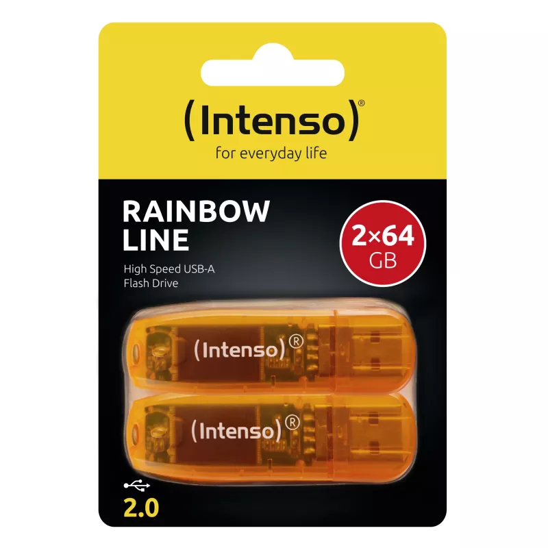 Chiavetta USB Flash USB2 2X64GB/RAINBOW 3502492 Intenso