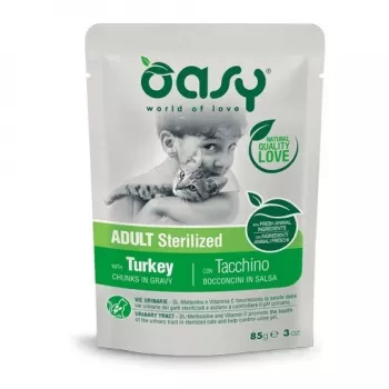 Oasy Chunks in Gravy Adult Sterilized Tacchino 85gr