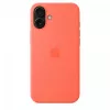 iPhone 16 Plus custodia in silicone compatibile MagSafe - mandarino