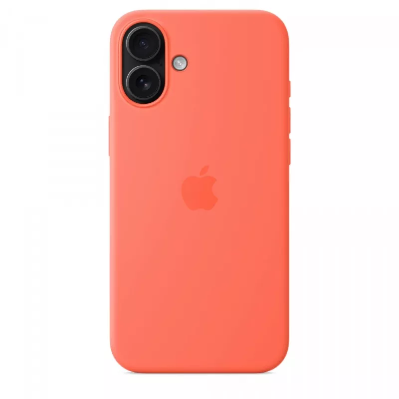 iPhone 16 Plus custodia in silicone compatibile MagSafe - mandarino