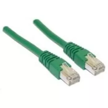 Wentronic Goobay cavo patch CAT 5e, SF/UTP, verde, 0,5 m - mix rame CCA (68042)