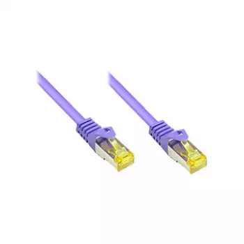 Cavo patch RJ45 con cavo Cat.7 e protezione linguetta (RNS®), S/FTP, PiMF, senza alogeni, 600MHz, OFC, viola, 1m, Good Connections® (8070R-010V)