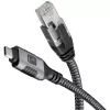 Techly ICOC U3C-RJ45-010 cavo adattatore da USB-C a Gigabit Ethernet, 1 m, nero/argento