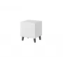 Comodino cama meble PAFOS 2 pezzi, 45x40x51 cm, bianco opaco, MDF/truciolare, spessore telaio 16 mm