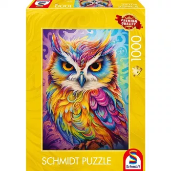 Puzzle 1000 pezzi Schmidt Spiele 59782 — Owl in Parrot Dress, puzzle, 1.000 pezzi