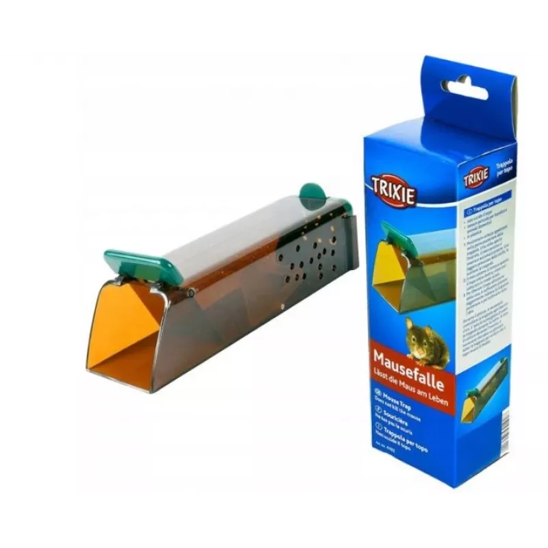 Trappola viva per topi Trixie TX-4192, corpo in tecnopolimero, 60 × 45 × 170 mm, riutilizzabile