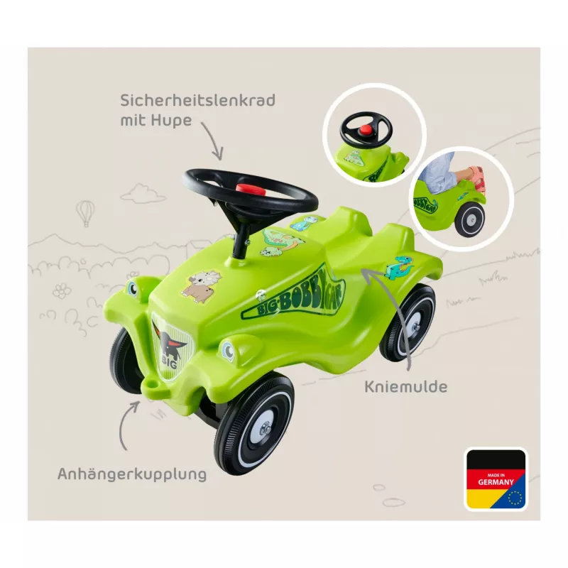 Bobby Car Classic Dino, scivolo verde