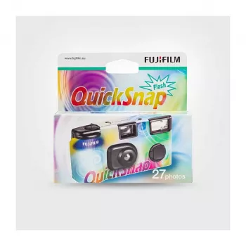 Fotocamera usa e getta Fujifilm Quicksnap Flash — 135 mm (lunghezza focale 32 mm), otturatore 1/100 s, flash integrato, nero