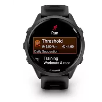 Smartwatch GARMIN Forerunner 570 — cassa in alluminio grigio ardesia 47 mm, cinturino in silicone nero traslucido