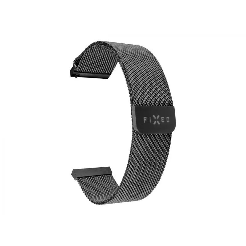 Cinturino per orologio FIXED Mesh Strap FIXMEST-18MM-BK 18 mm cambio rapido nero mesh metallo