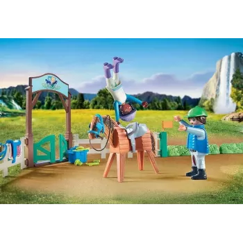 Set di personaggi Cavalli 71637 Scuola di equitazione moderna