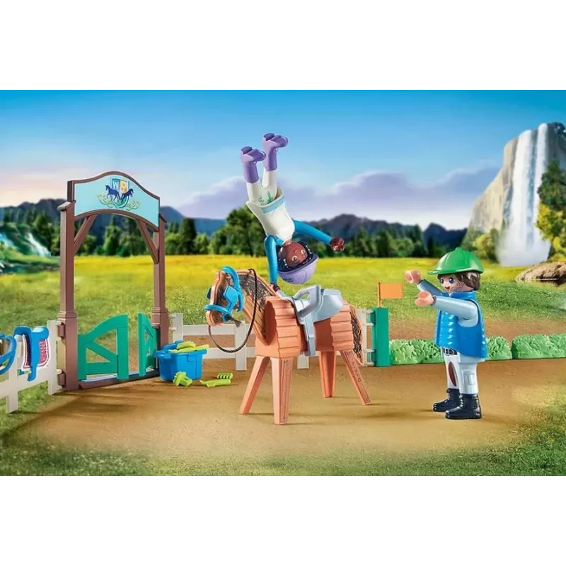 Set di personaggi Cavalli 71637 Scuola di equitazione moderna
