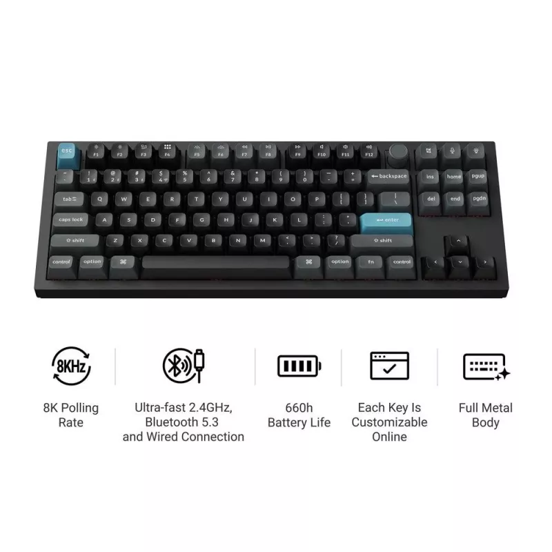 Tastiera wireless Q3 ULTRA/nero Q3U-M3 Keychron
