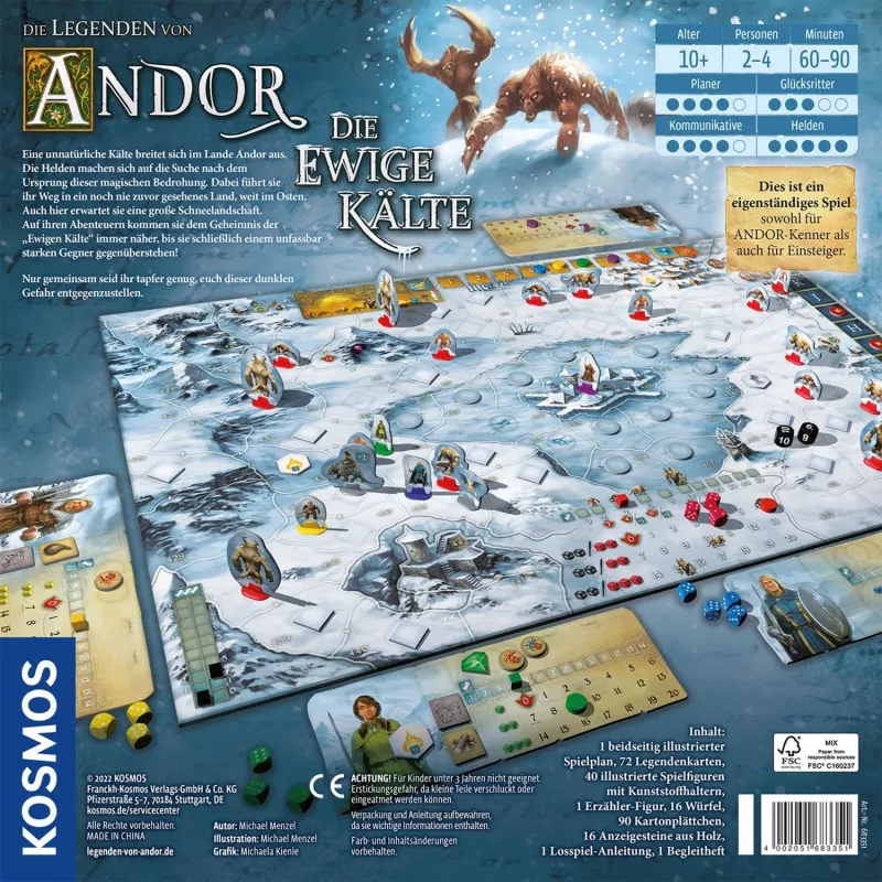 Le leggende di Andor - The Eternal Cold, gioco da tavolo