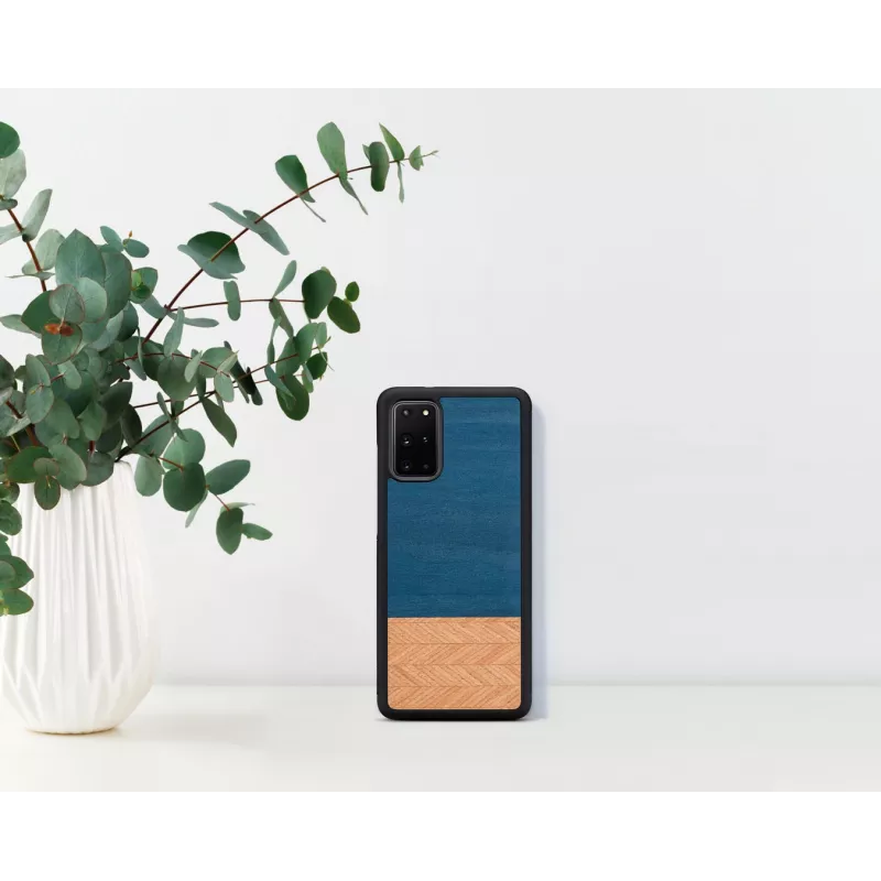 Custodia per cellulare Man and Wood Galaxy S20+ Denim nero — cover protettiva per Samsung Galaxy S20+