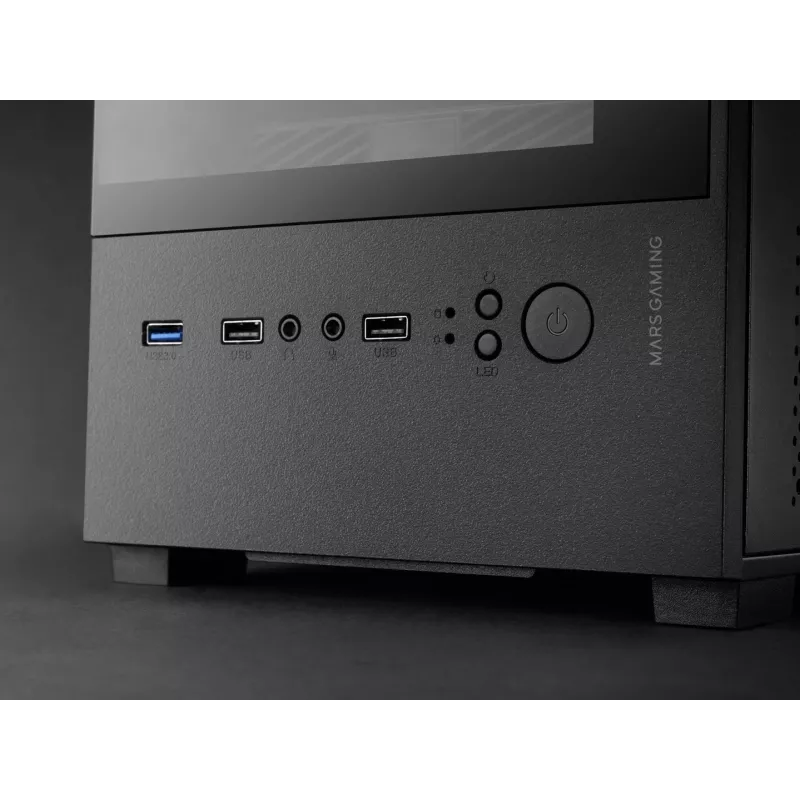 Case per PC mini-tower TACENS Mars Gaming MC-SE2 — Mini-ITX / Micro-ATX, nero, finestra laterale, alimentatore sul fondo, supporta 2x2,5 pollici + 1x3,5 pollici
