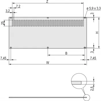SCHROFF REAR PANEL 4U 84HP PERF. - accessorio per rack (30849030)