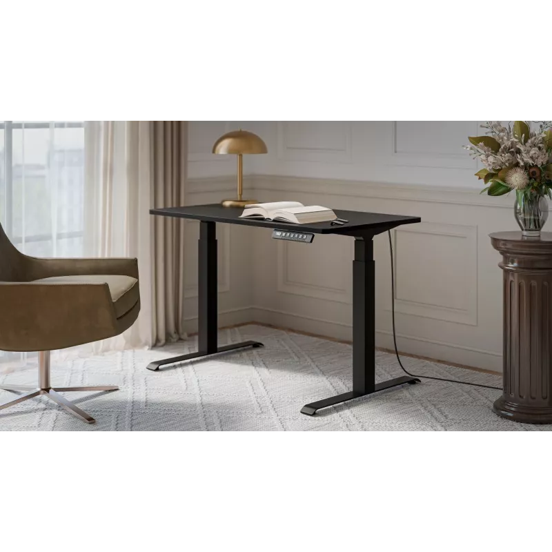 Scrivania cama meble MOON regolabile elettricamente in altezza dritta 1210×670 mm nero