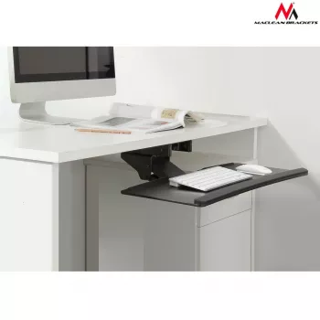 Maclean MC-757 supporto per tastiera e mouse da scrivania, superficie 67 cm