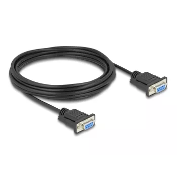 Delock cavo RS-232 seriale D-Sub9 femmina a femmina con guscio connettore sottile 5 m